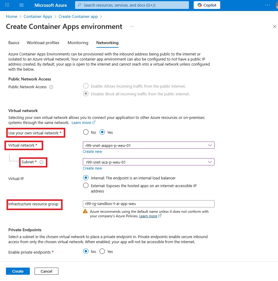 Workload profiles tab