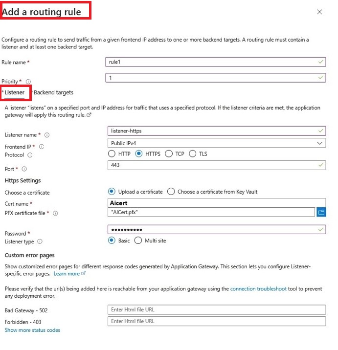 Routing  rule Listener