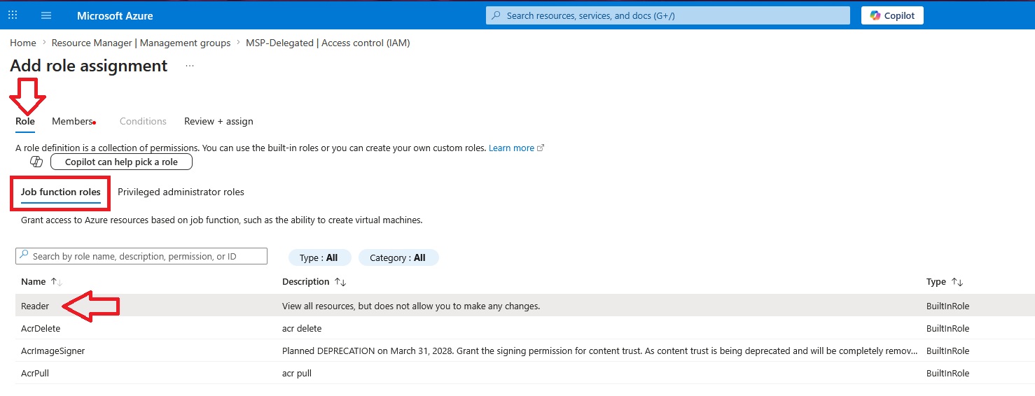 Resource Policy Contributor role assignment